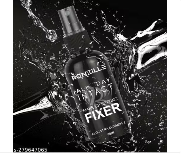 💄✨ RONZILLE Makeup Fixer 60ml 🌿 with Natural Aloe Vera & Vitamin E 💧 + FREE Ultra Prime Primer 80ml 🎁 | Smudge-Proof ✨ Long-Lasting Glow 🌸
